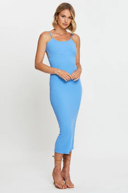 Blue Bodycon Dress Mini