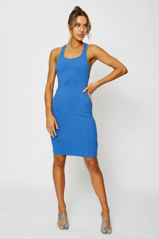 Blue Bodycon Dress Mini