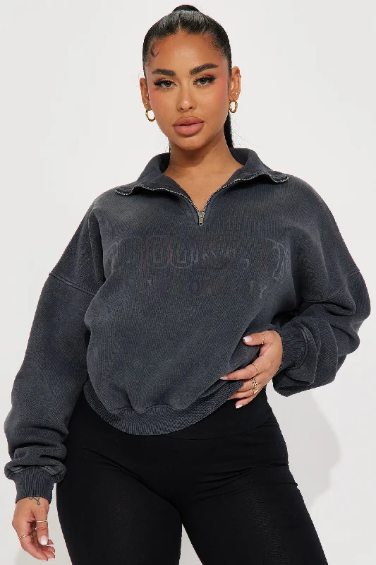 Brooklyn New York Reflective Sweatshirt - Charcoal