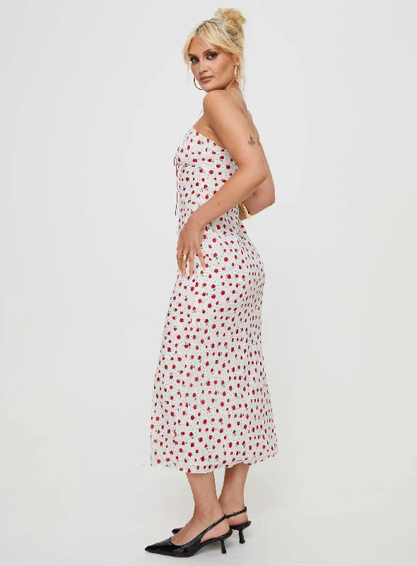 Caldwell Maxi Dress White / Red