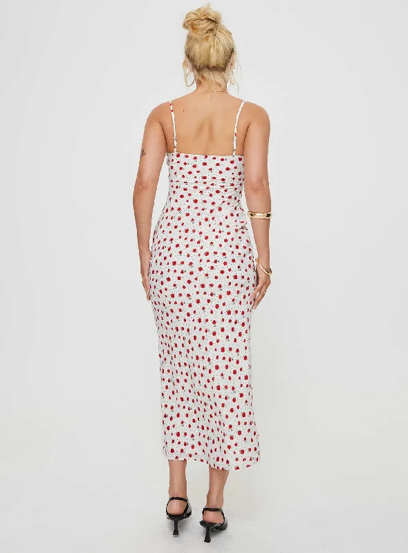 Caldwell Maxi Dress White / Red