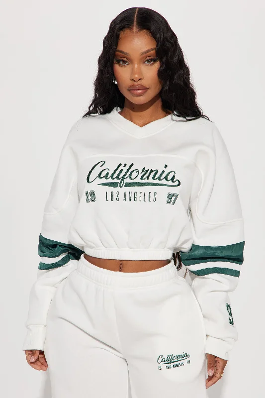 California Dreaming Athletic Sweatshirt - White