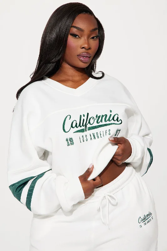 California Dreaming Athletic Sweatshirt - White