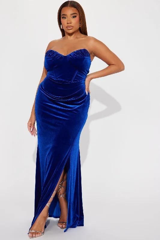 Cassie Velvet Gown - Royal