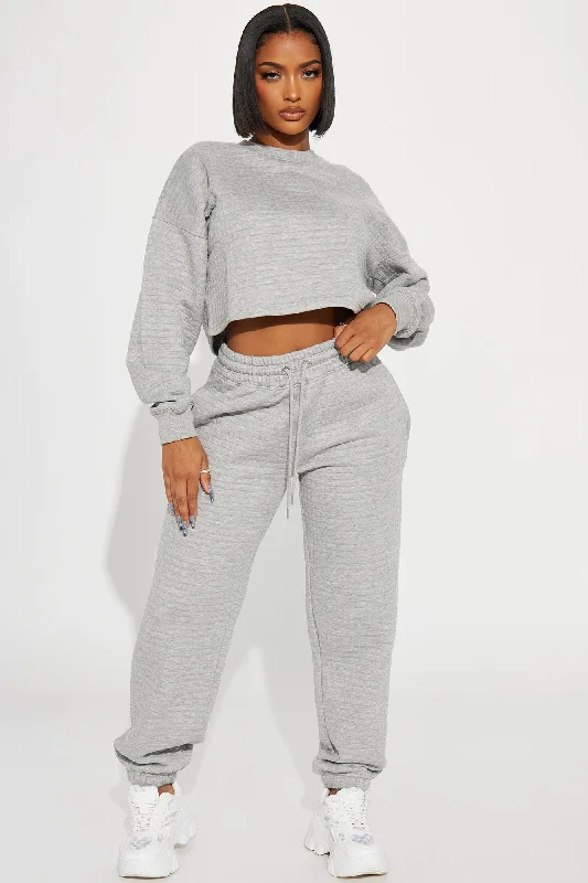 Chill With Me Lounge Sweatshirt - Heather Grey