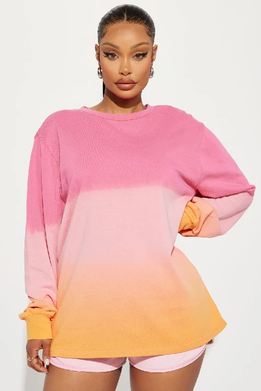 City Sunsets Lounge Top - Pink/combo