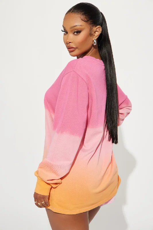 City Sunsets Lounge Top - Pink/combo