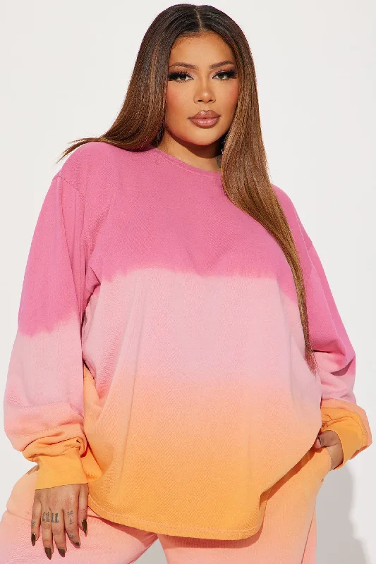 City Sunsets Lounge Top - Pink/combo