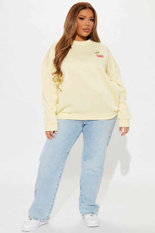 Don't Forget To Take Your Vitamins Cherries Sweatshirt - Yellow