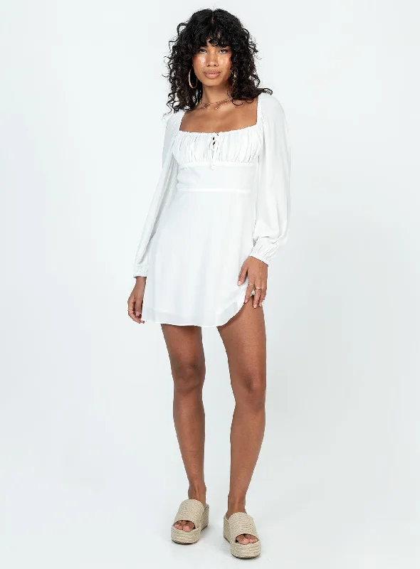 Elvira Mini Dress White