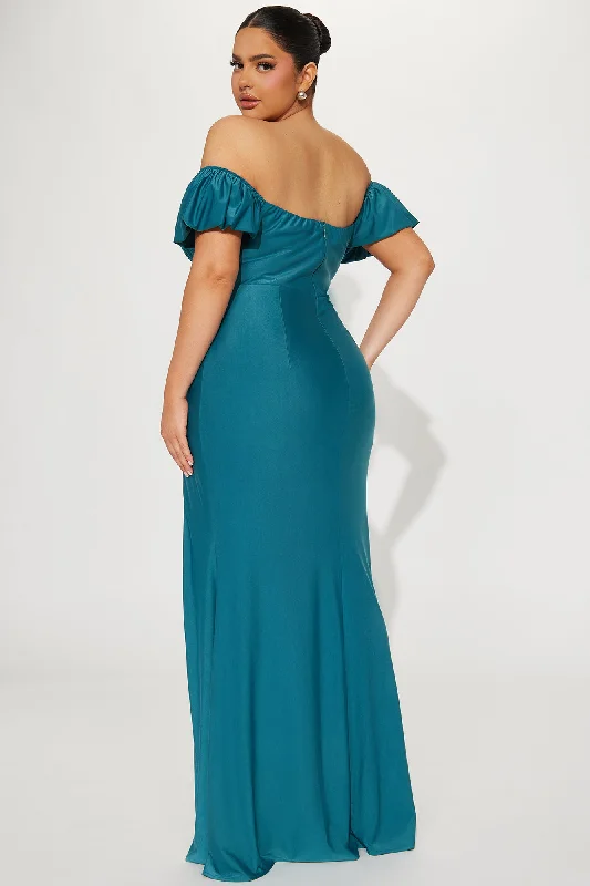 Emma Corset Gown - Teal