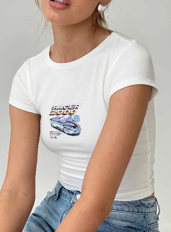 Getaway Baby Tee White