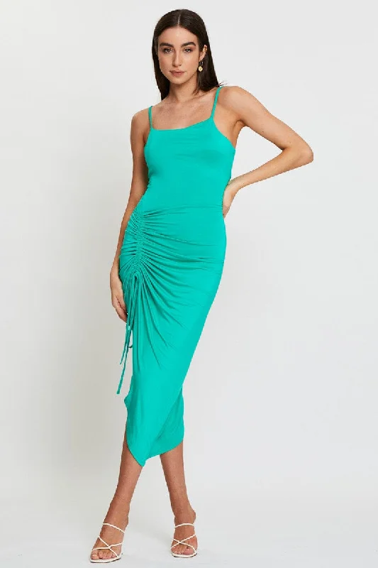 Green Bodycon Dress Midi