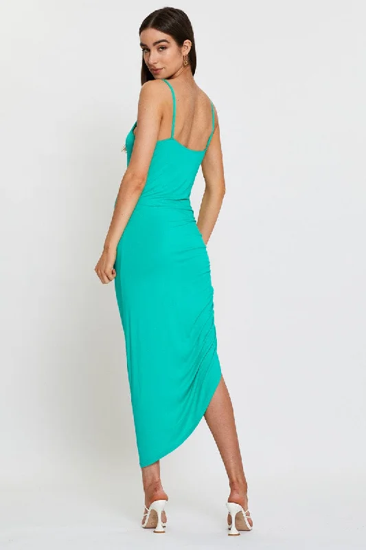 Green Bodycon Dress Midi