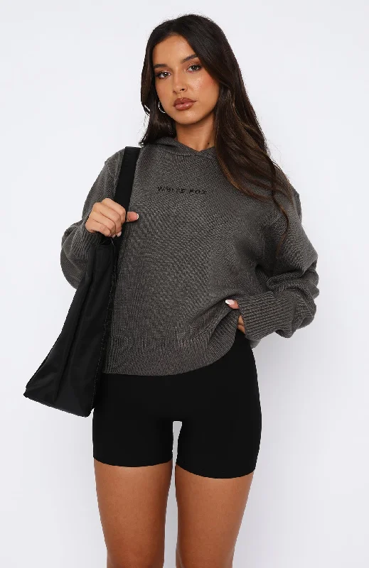 It's Cool Knit Hoodie Charcoal