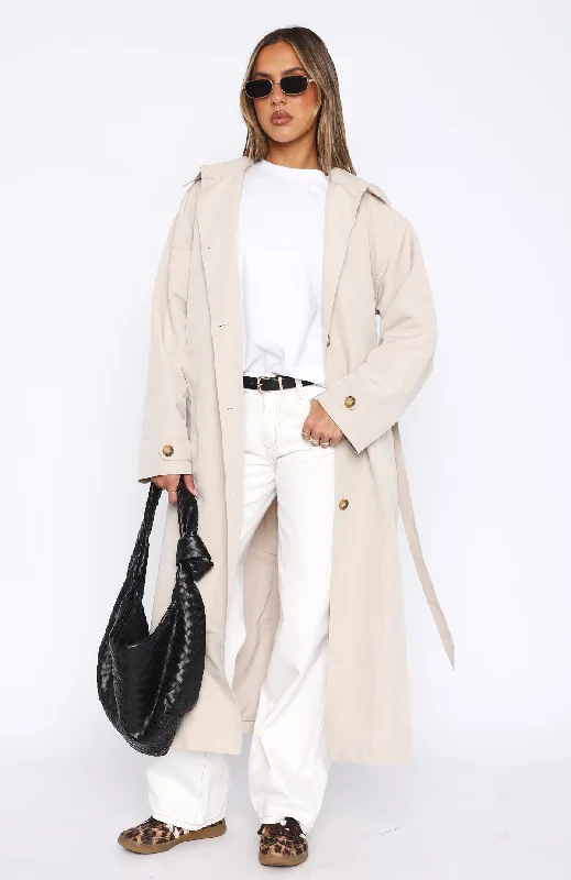 Keep A Secret Trench Coat Dove