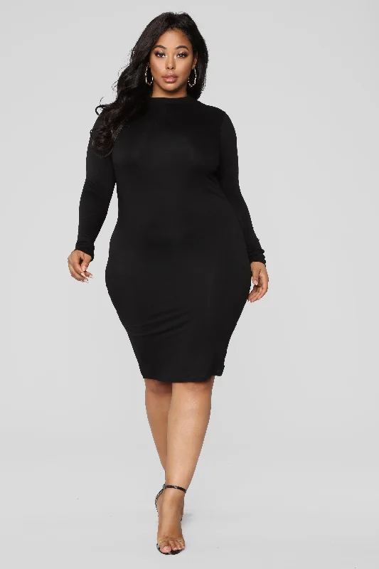 Kora Midi Dress - Black