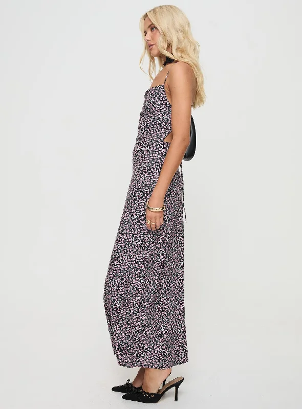 Laurent Maxi Dress Black Floral