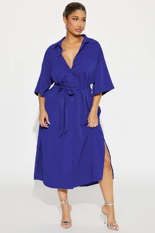 Leila Midi Dress - Royal