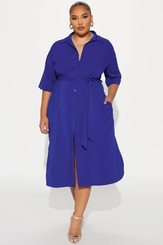 Leila Midi Dress - Royal