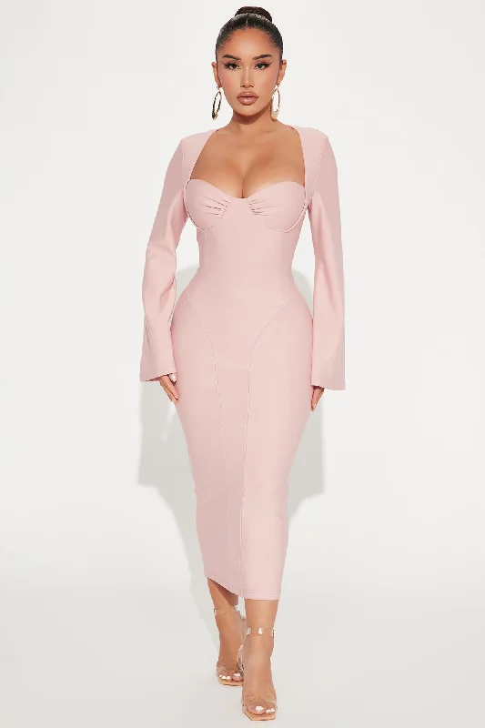 Lily Rose Midi Dress - Blush