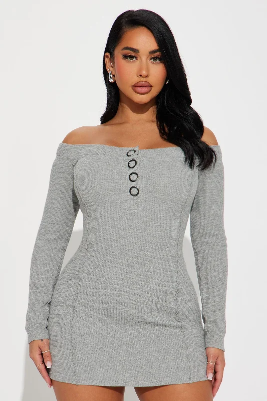 Lucy Mini Dress - Heather Grey