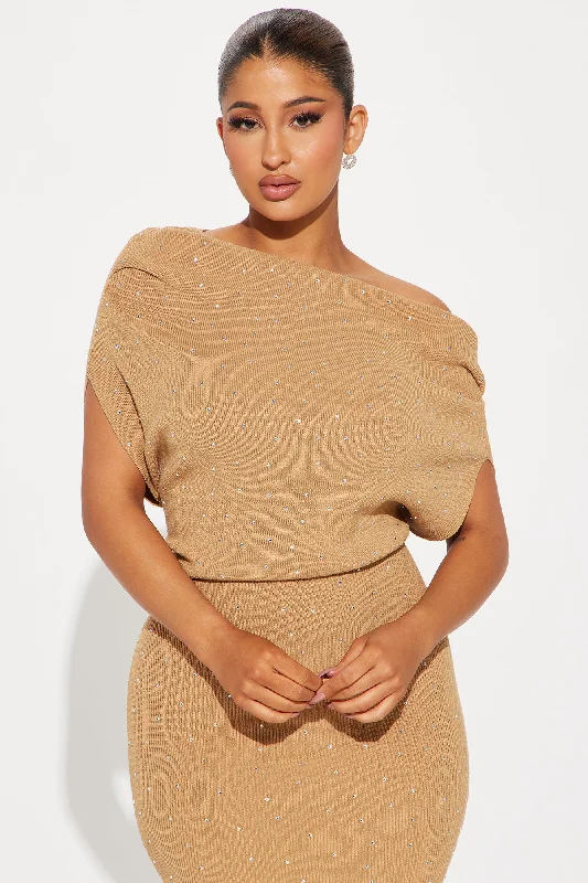 Lucy Sweater Mini Dress - Gold