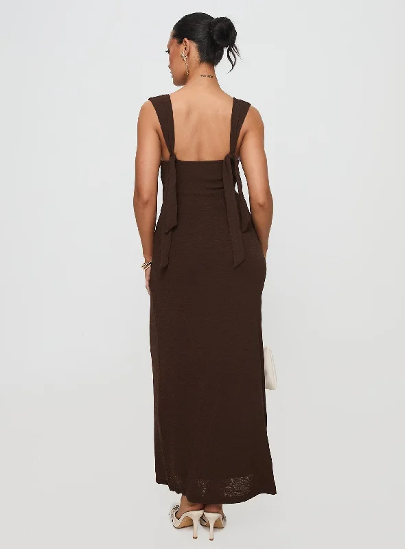 Steward Maxi Dress Chocolate