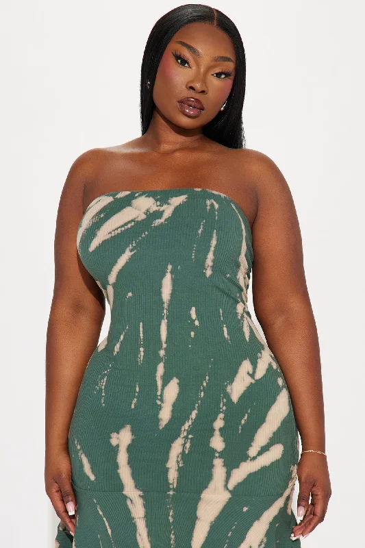 Piper Tie Dye Mini Dress - Green