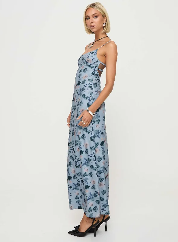 Ravia Maxi Dress Blue / Floral