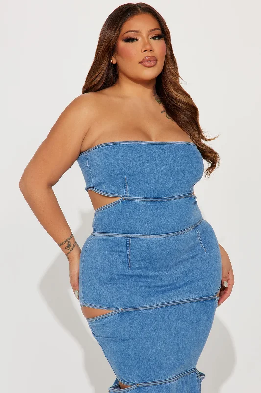 Raya Denim Maxi Dress - Denim