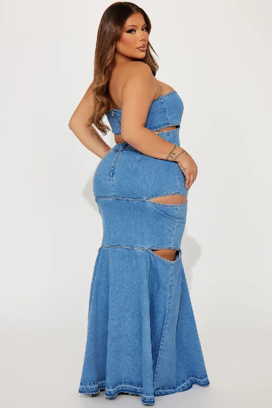 Raya Denim Maxi Dress - Denim