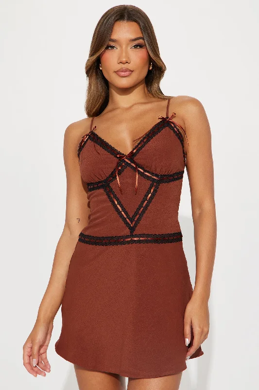 Saidy Mini Dress - Brown