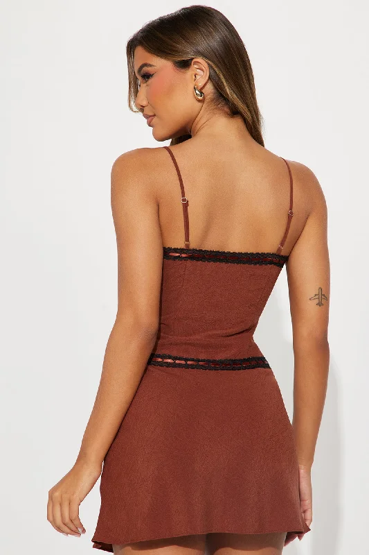 Saidy Mini Dress - Brown