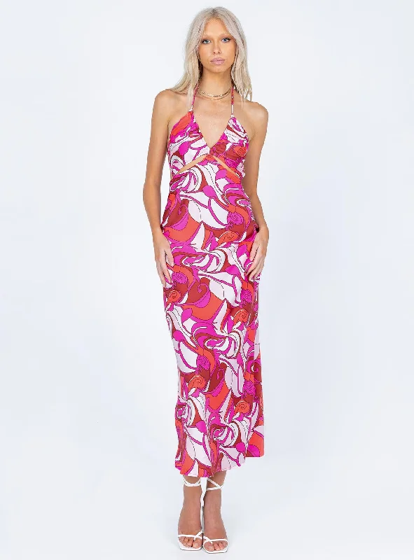 Tatiana Maxi Dress Pink Multi