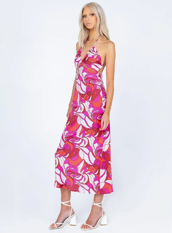 Tatiana Maxi Dress Pink Multi