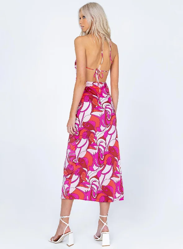 Tatiana Maxi Dress Pink Multi