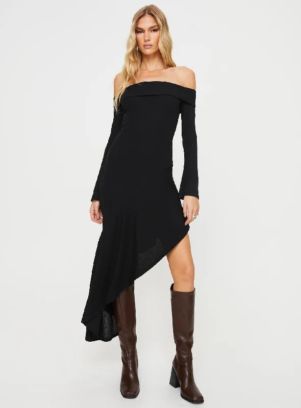 Tunie Off The Shoulder Maxi Dress Black