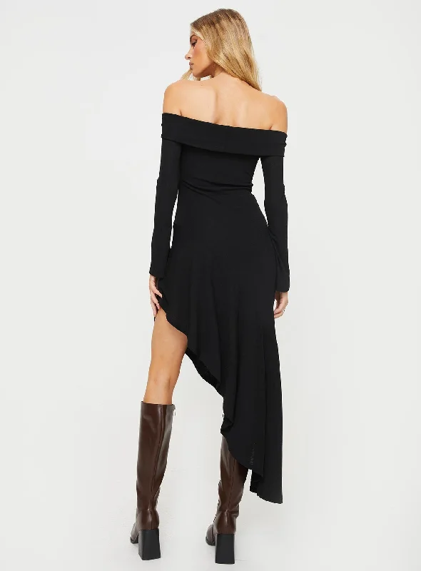 Tunie Off The Shoulder Maxi Dress Black