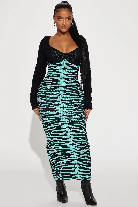 Wild Thang Sweater Maxi Dress - Mint