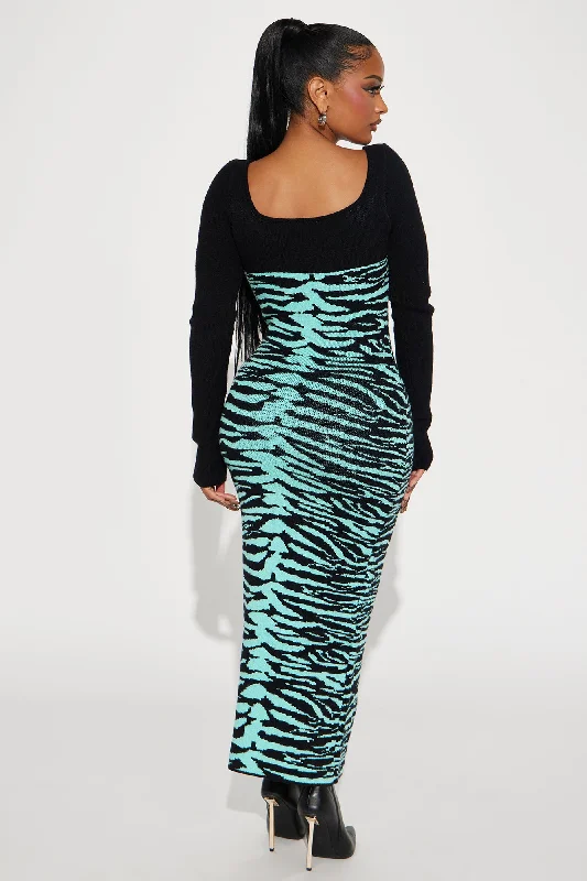 Wild Thang Sweater Maxi Dress - Mint