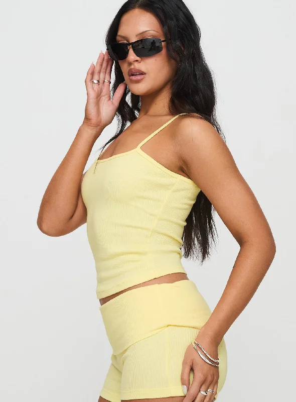 Baseline Rib Top Yellow