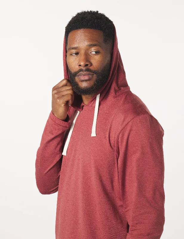 Bedford Hoodie: Brick Red Marble