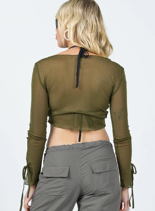 Cordil Long Sleeve Top Khaki