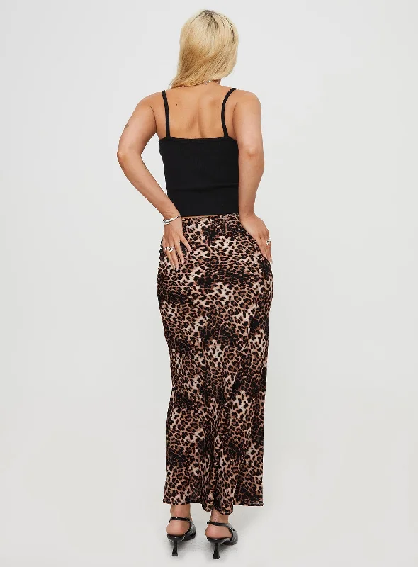 Emily Maxi Skirt Leopard Print