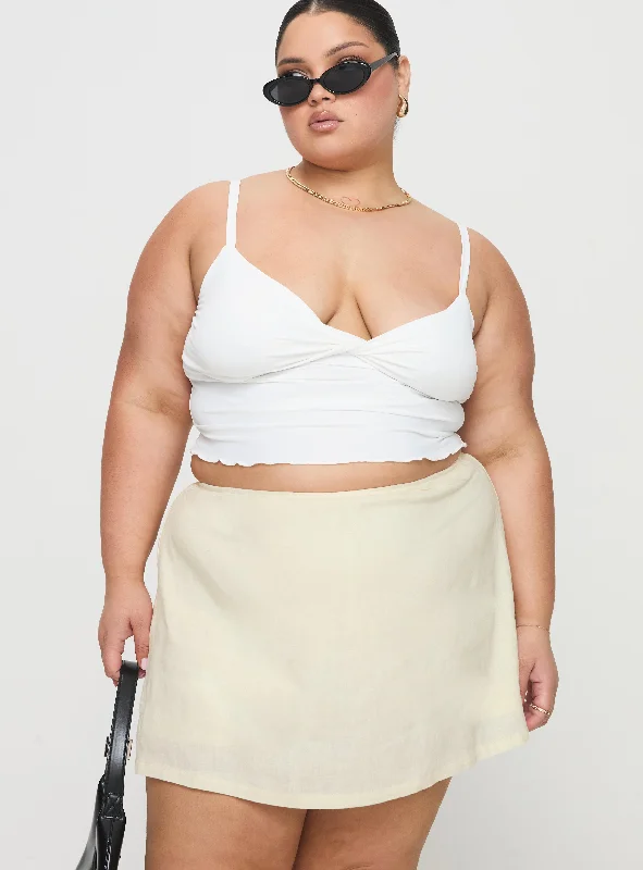 Gigi Skort Linen Cream Curve