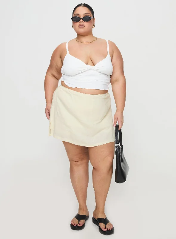 Gigi Skort Linen Cream Curve