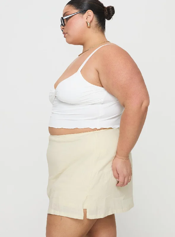 Gigi Skort Linen Cream Curve