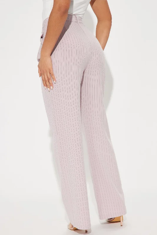 Hall Pass Pinstripe Trouser Pant - Pink