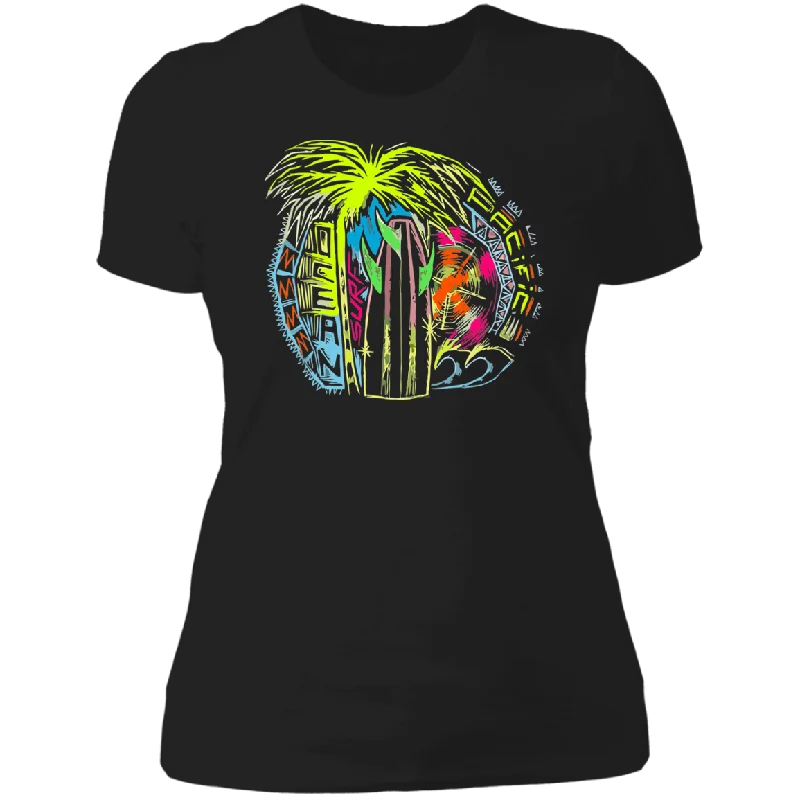 Her Neon Palms Short Sleeve Tee